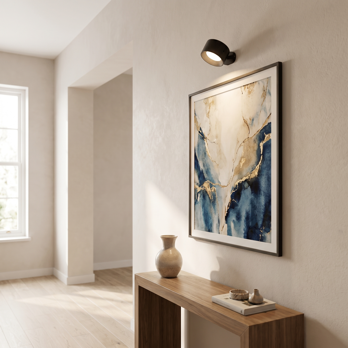 Aura Cordless Rechargeable Wall Light with Remote