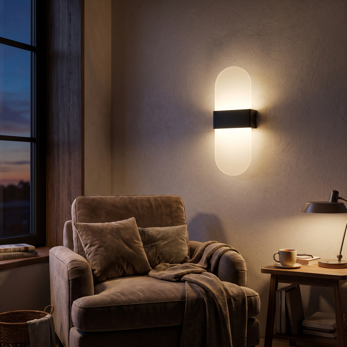 Velo Luminoso Acrylic LED Wall Sconce | Touch Sensor Up-Down